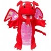 Fiesta Crafts Red Dragon Hand Puppet Toy for Kids - Soft Hand Educational Plush Animal Puppet Toddler Toy for Development of 