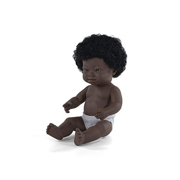 Miniland Poupon bébé Syndrome du Duvet Fille Africaine 38 cm - 31069