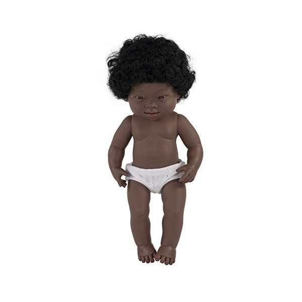 Miniland Poupon bébé Syndrome du Duvet Fille Africaine 38 cm - 31069