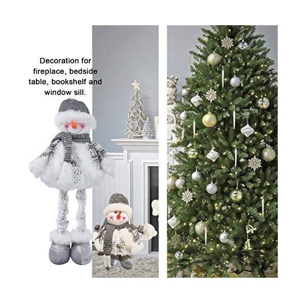 Jouet de poupée de Bonhomme de Neige, Belles et Jolies poupées de Bonhomme de Neige rétractables Poupée de Noël Décorations d