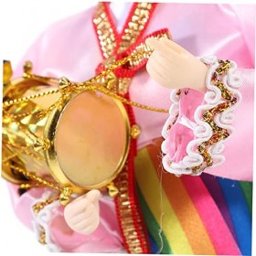 Toyvian Coréenne Poupée Faite À La Main Antique Poupées Asiatiques Coréenne Fille Tatue Poupées Coréennes Figurines Antique P