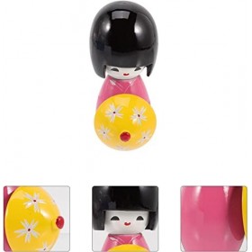 AAPIE 13x6cm poupée Geisha Belle poupée Asiatique poupée Japonaise pour Les Cadeaux de Nouvel an de Voiture de Bureau à Domic