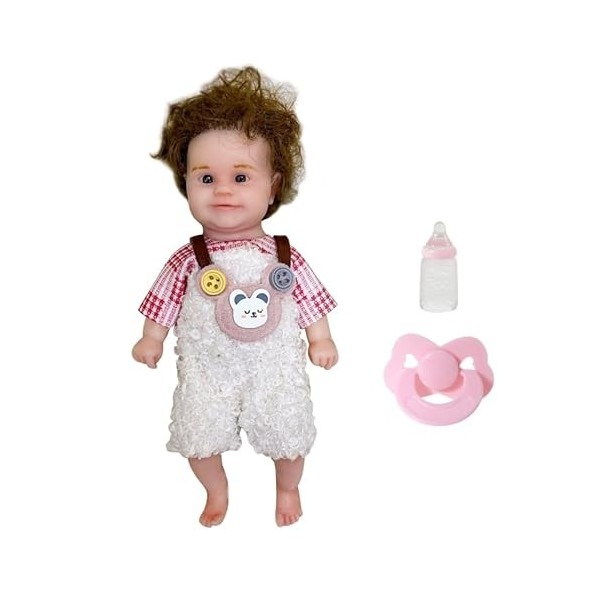 6.3" Nouveau-né Bébé Complété pour Poupée Jouet Fille Réaliste Chambre Bébé Décoration Écologique avec Tissu Doux pour TOU Po