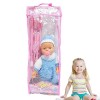 Poussette de poupée pour Tout-Petits - Poussette Pliante pour avec poupée et Sucette | Funny Girl Play House Jouet Pliable Bé