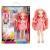 Rainbow High Poupée Mannequin Rose - Pinkly Paige - avec Tenue à la Mode - Poupée À Lunettes avec + de 10 Accessoires de Jeu 