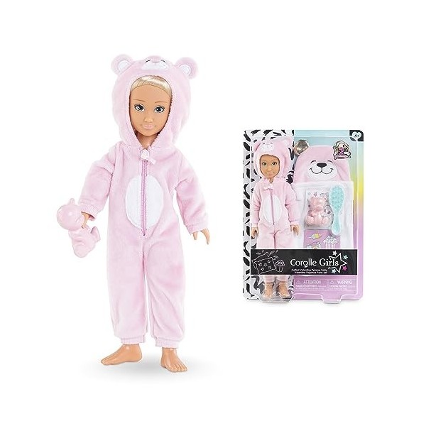 Corolle Girls - Coffret Valentine Pyjama Party, poupée mannequin, 7 accessoires, 28cm , dès 4 ans, 9000600190