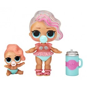 LOL Surprise Glitter Pearl Surprise Poupée avec Changement de Couleur & 6 Surprises – Contient 1 poupée de Collection & sa sœ