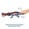 Jurassic World Méga Morsures grande figurine dinosaure articulé Sarcosuchus, jouet pour enfant, GVG68
