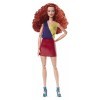 Barbie Poupée Mannequin Looks, cheveux roux bouclés, tenue color block avec mini-jupe, style et pose, à collectionner, Jouet 