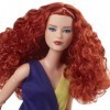 Barbie Poupée Mannequin Looks, cheveux roux bouclés, tenue color block avec mini-jupe, style et pose, à collectionner, Jouet 