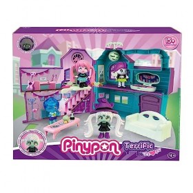 Pinypon - Terrific Mansion, Jeu Plein de Surprises et de Magie, Comprend Un Personnage de sorcière, avec des Accessoires Qui 