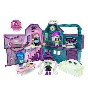 Pinypon - Terrific Mansion, Jeu Plein de Surprises et de Magie, Comprend Un Personnage de sorcière, avec des Accessoires Qui 