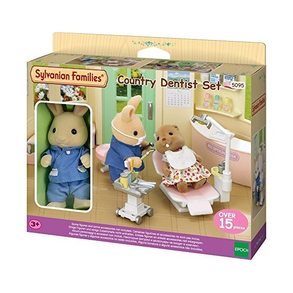 SYLVANIAN FAMILIES- Autre Dentiste ET Accessoires SYLVANIAN, 5095, Norme & 5019 - Semi Lit Double - Poupées et Accessoires - 