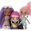 Barbie Coffret Poupées Mannequins avec 5 Mini Extra Au Style Unique, Taille 8,3 Cm Chacune, avec Socle Et Accessoires, Jouet 