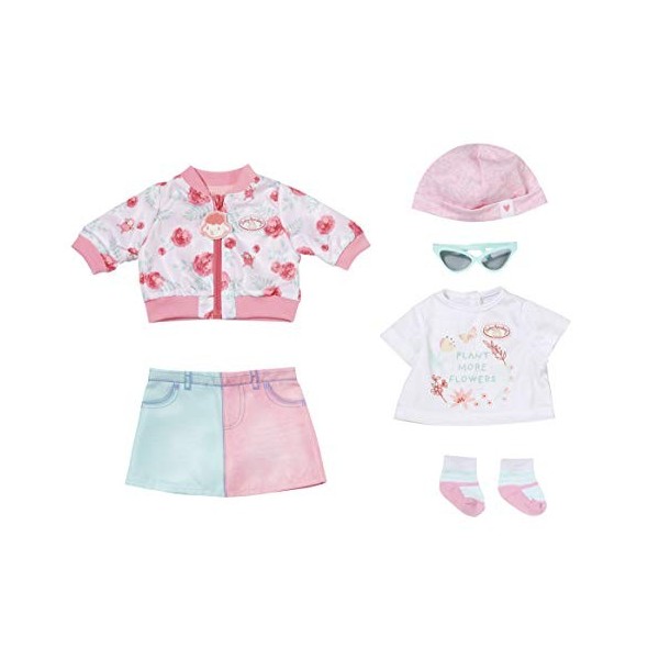 Baby Annabell Deluxe Spring Outfit 43cm - For Dolls - Easy for Small Hands, Creative Play Promotes Empathy & Social Skills, F