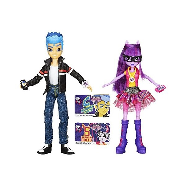 My Little Pony Equestria girls 2 Figurines de Flash Sentry et Twilight Sparkle distribuées