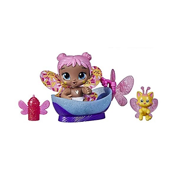 Baby Alive Glo Pixies Minis Doll, Bubble Sunny, Glow-in-The-Dark Doll for Kids Ages 3 and Up, 3.75-Inch Pixie Toy with Surpri