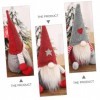 Totority 4 Pcs Poupée sans Visage en Peluche Scandinave Père Noël Elfe Décoration Elfe De Noël Décorations darbre De Vacance