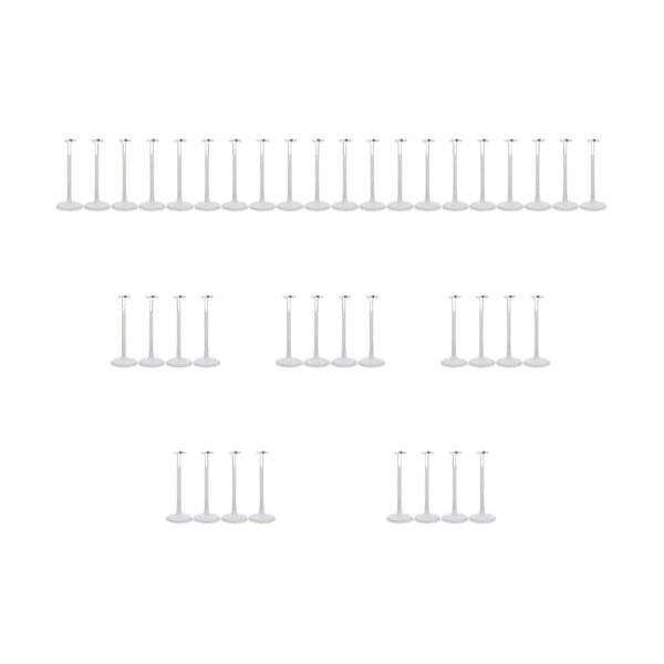 ibasenice 8 Pcs Maison-Stand Fenêtre Mini Artisanat Marionnette Créative PVC Faveur Aaction Support Cas Anniversaire Plastiqu