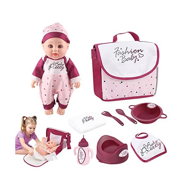 Poupées - Poupées bébé Mignonnes poupée bébé Fille réaliste avec vêtements et Accessoires de poupée,Cadeau danniversaire pou