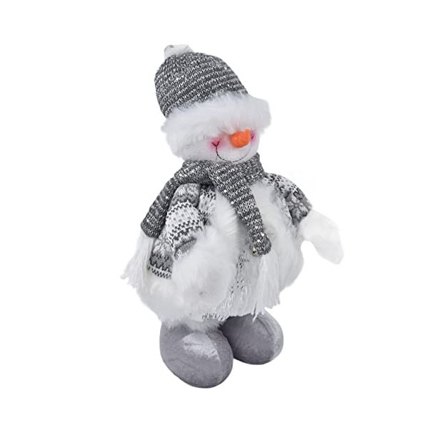 Jouet de poupée de Bonhomme de Neige, poupée de Noël Décorations de Noël en Polyester Figurine de Bonhomme de Neige Jouet de 