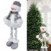 Jouet de poupée de Bonhomme de Neige, poupée de Noël Décorations de Noël en Polyester Figurine de Bonhomme de Neige Jouet de 