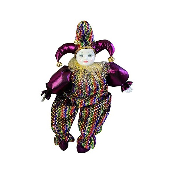 Colcolo 18 Pouces Clown Poupée Figure Artisanat Ornement Clown Figurine Affichage Halloween Décoration Mignon Clown Poupée Mo