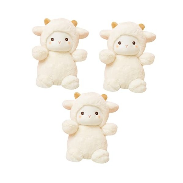 Toyvian 3Pcs Petite Laine en Peluche Fille Le Lit PP Coton Poupée