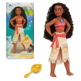Disney Poupée pour Enfants Vaiana de Store, 26,5 cm, avec Brosse à détails moulés, Jouet entièrement articulé avec Tenue Clas