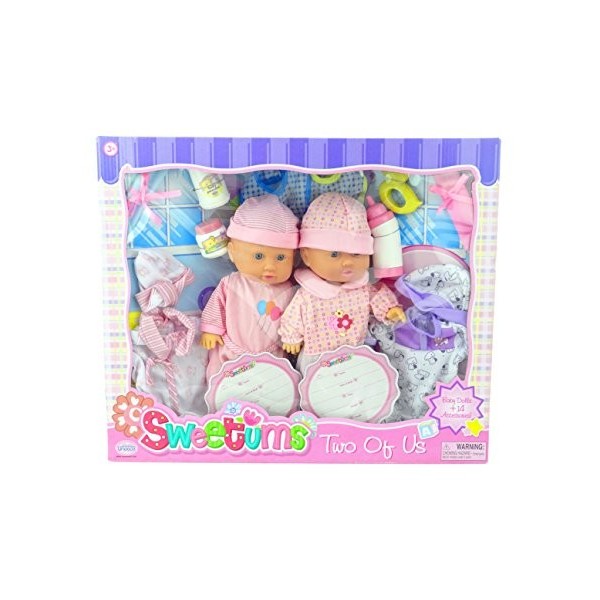 Poupées Sweetums Two of Us - Poupées Jumelles - Comprend 14 Accessoires - Jouets pour Filles