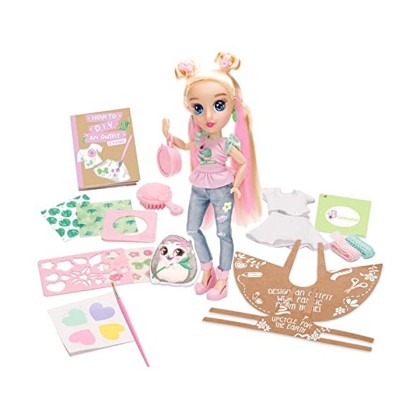 B-KIND ECO DOLLS Brianna 255713000 B-Kind Poupée Mode écologique avec Jeu de Bricolage