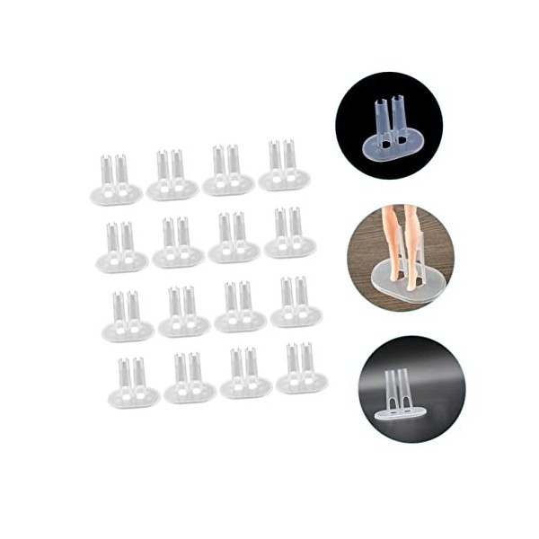 Toyvian 64 Pcs Debout Support Auxiliaire Poupée Présentoir Poupée Support Cadre Poupée Supports en Plastique Support en Plast