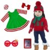 KONIEEJN Poupées Ensemble de Vêtements de Noël pour Poupées Filles Poupées Mode Costume de Vacances Poupées Tenue de Fête et 