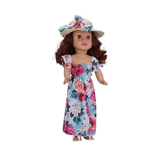 BALRAJ Poupée Bébé Renaissance De 19 Pouces avec Cheveux Bouclés Et Chapeau, Bébés Filles De Renaissance, Poupées Réalistes p