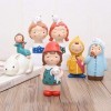 JIA JIA Lapin et Lapin Doll pour Enfants et Fille Poupée Jouet Mignon Résine Artisanat Bureau Décoration Simulation gâteau An