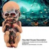 décoration de thème de fête dhorreur de 11.Poupée hantée dHalloween,8 pouces, accessoires effrayants, poupée cadavre, maiso