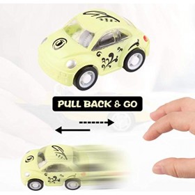 Funmo Jouets Voitures,Mini-Go Voiture Éducation précoce Push and Go Cars,Voitures de Jouet Occasions de fête ou gâteaux Jouet