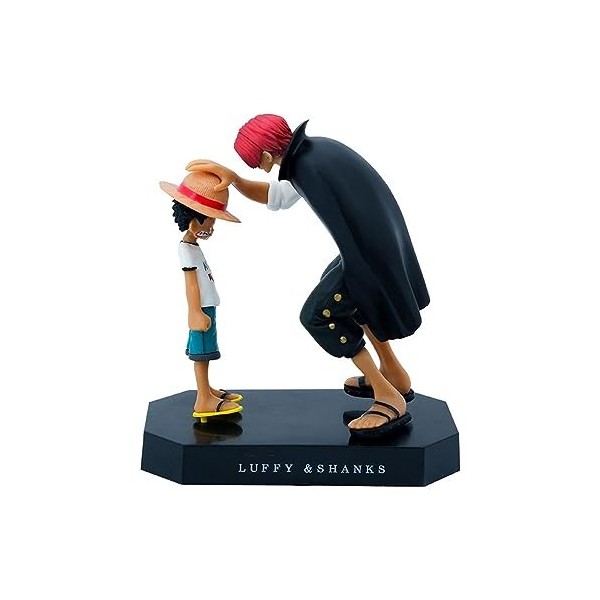 KAMFX Chiffre danime Figurine dune Seule pièce Luffy/Shanks Figurine Dessin animé Statuette en PVC Jouet de Collection Déco