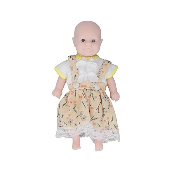 Baby Doll Lifelike Cruelty-Free No Hair Portable Soft Newborn Home Poupées en Silicone pour 3 Ans et Plus