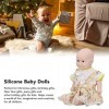 Baby Doll Lifelike Cruelty-Free No Hair Portable Soft Newborn Home Poupées en Silicone pour 3 Ans et Plus