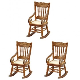 TOYANDONA 3 Pièces Mini-Fauteuil Chaise Vintage Meubles Rétro Miniatures Chaises Mini Chaise Petit Modèle De Chaise Petite Ch