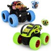 Lot de 4 Monster Truck Voiture Jouet Monster Truck pour Enfants de 3 à 10 Ans, Grandes Roues en Caoutchouc 4x4 Power Véhicule