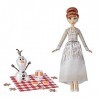 Disney La Reine des Neiges 2 - Le Pique-Nique automnal dAnna et Olaf - Poupée Anna et Figurine Olaf