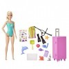 Barbie Coffret Plongeuse, poupée Blonde et Coffret Laboratoire Mobile, Plus de 10 Accessoires, avec Valise Qui s’ouvre pour R