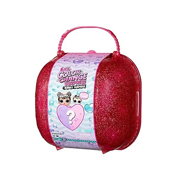 L.O.L. Surprise!- LOL Colour Bubbly Exclusive & 1 Animal, Nombreuses Surprises, Changement de Couleur dans leau Glacée-Orang