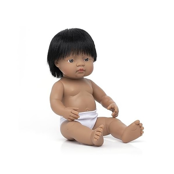 Miniland Miniland31057 38 cm Hispaniques Boy poupée sans sous-vêtements