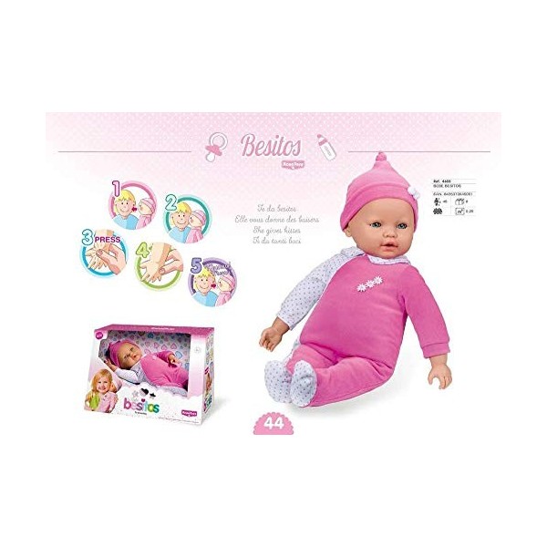 Rose Toys – Poupée bébé Besitos 45 cm, Multicolore