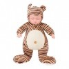 Baby Doll,40cm Mignon Vinyle Souple Toddler Doll Toy, Simulation Tigre en Forme de Poupée Baby Doll, Baby Doll Réaliste avec 