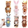 Honeyboy 2 Pcs Poupée Reborn | Reborn Baby Doll Nouveau-né Fille Poupées 6pcs / Set | Mignon Simulation Réaliste 4.33 en Doux