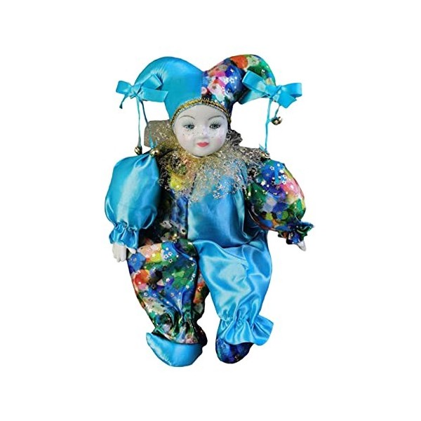 predolo Clown Figurines Poupée Artisanat Porcelaine Clown Articulations Flexibles Clown Modèle de Poupée pour Les Vacances , 